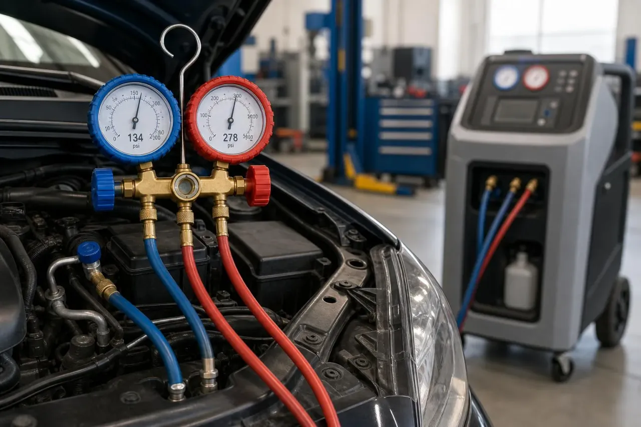 Automotive A/C service and recharge at Legacy Automotive in Boulder, Colorado